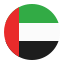 Flag of the United Arab Emirates with horizontal green, white, and black stripes and a vertical red stripe on the left.
