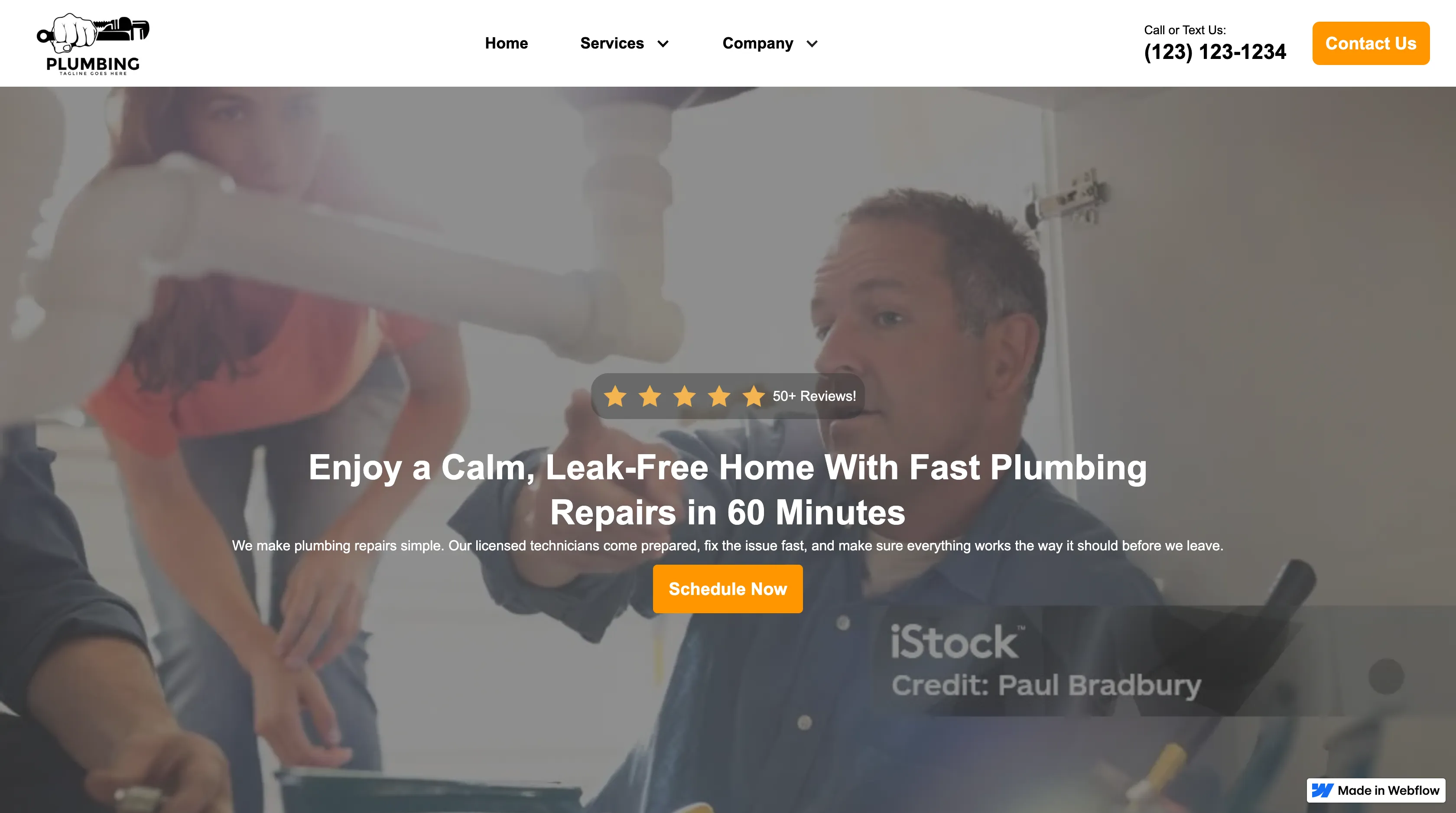 AM Plumbing Hero Section