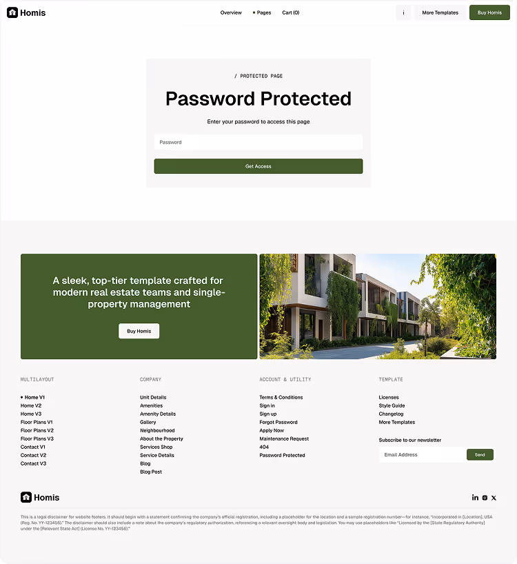 real estate Password