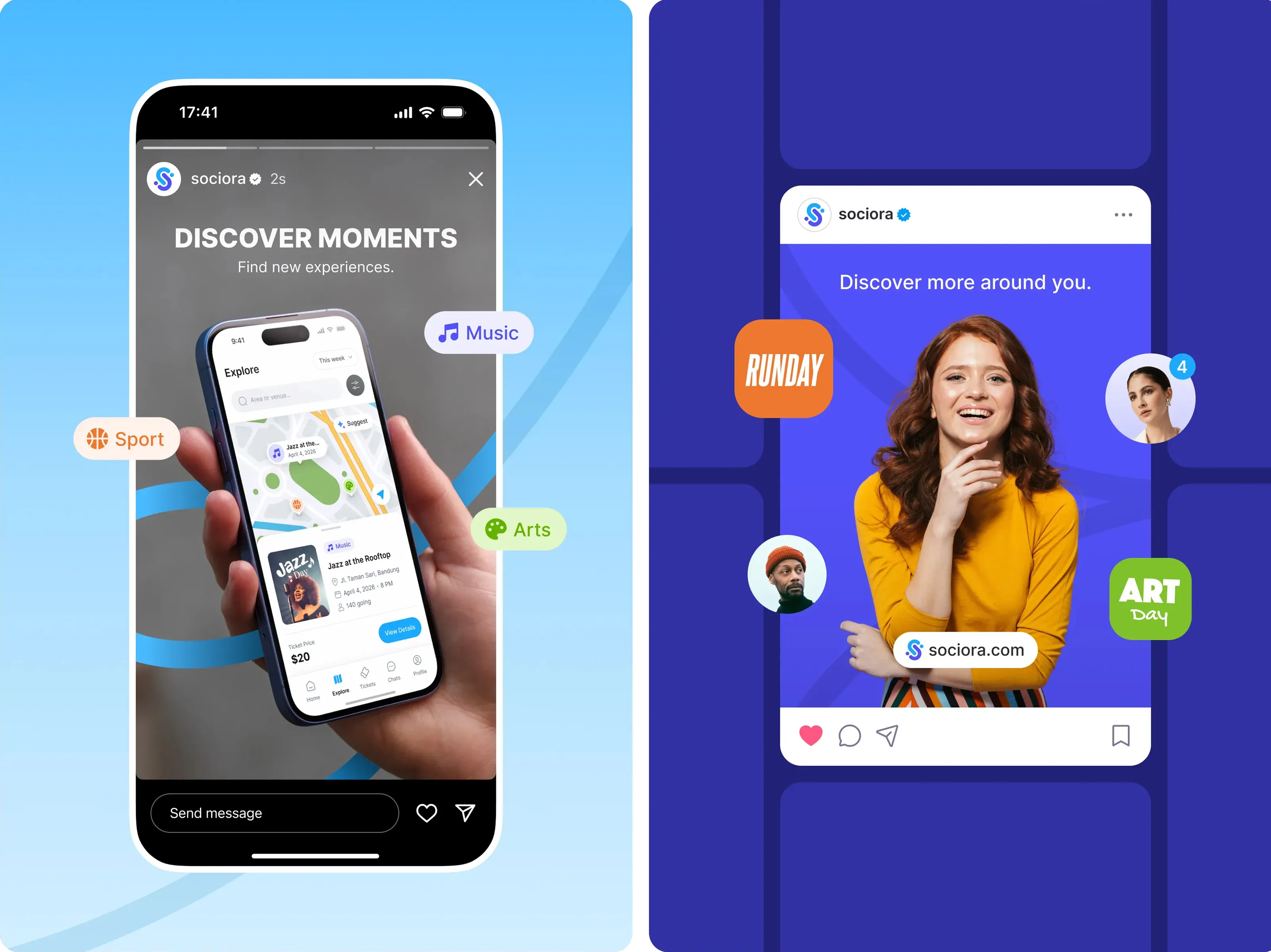 Collage showing app UI elements: a 'Productive' time focus, Aeonik font example, a schedule with meetings and coffee reminder, home and calendar icons, phone screen with Meeting Design Sprint event, a portrait of a man labeled Dwayne Junior CEO with world clocks, and Inside.so logo.