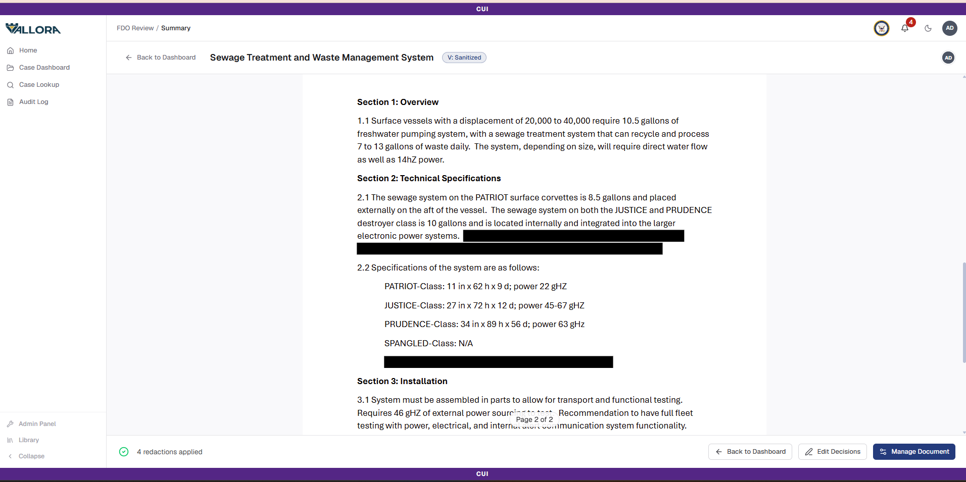 Sanitized document with redactions applied