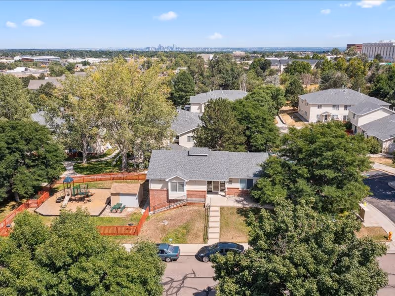 Aerial view of property
