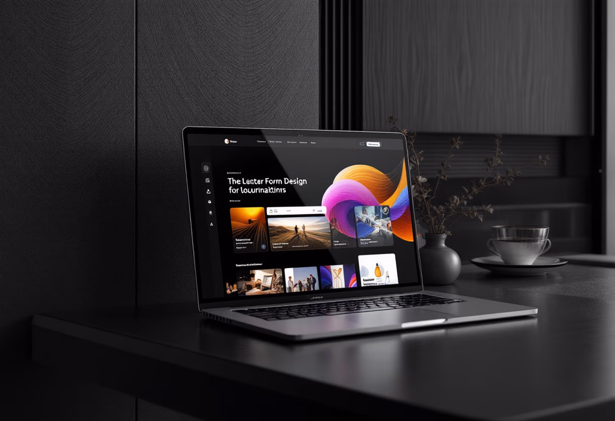 [digital project] image of a graphic design on a screen (for a web design agency)