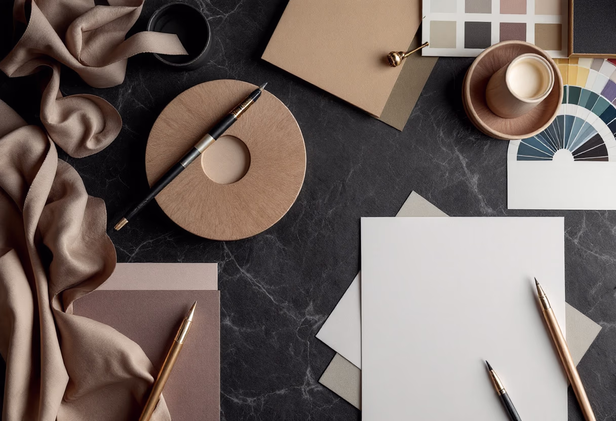 image of a logo design process