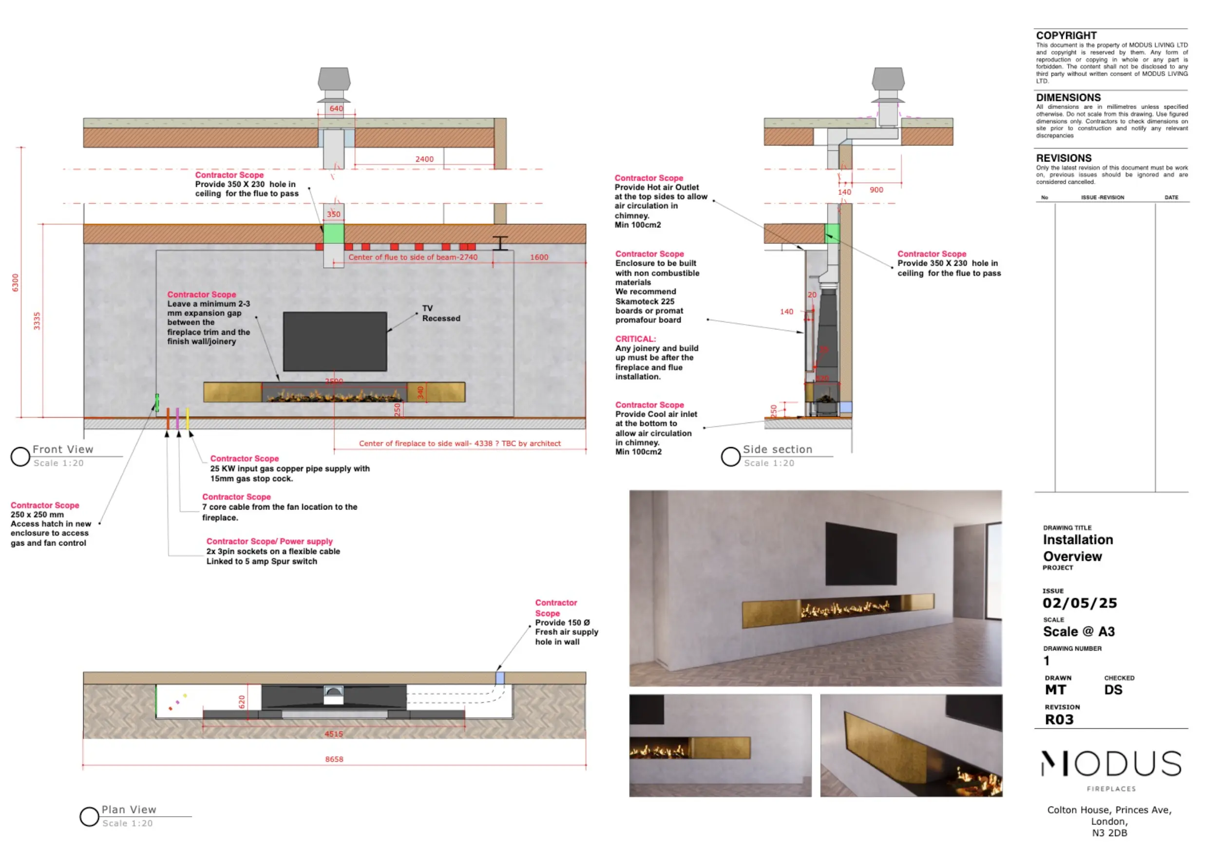 Design Process for Bespoke Modus Fireplace