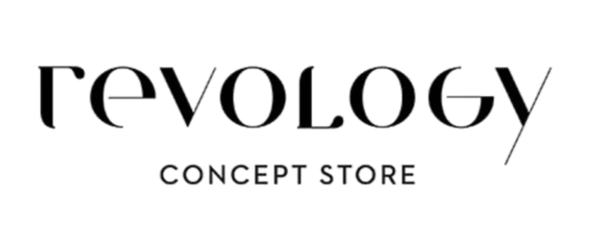 Revology Concept Store logo with stylized text.