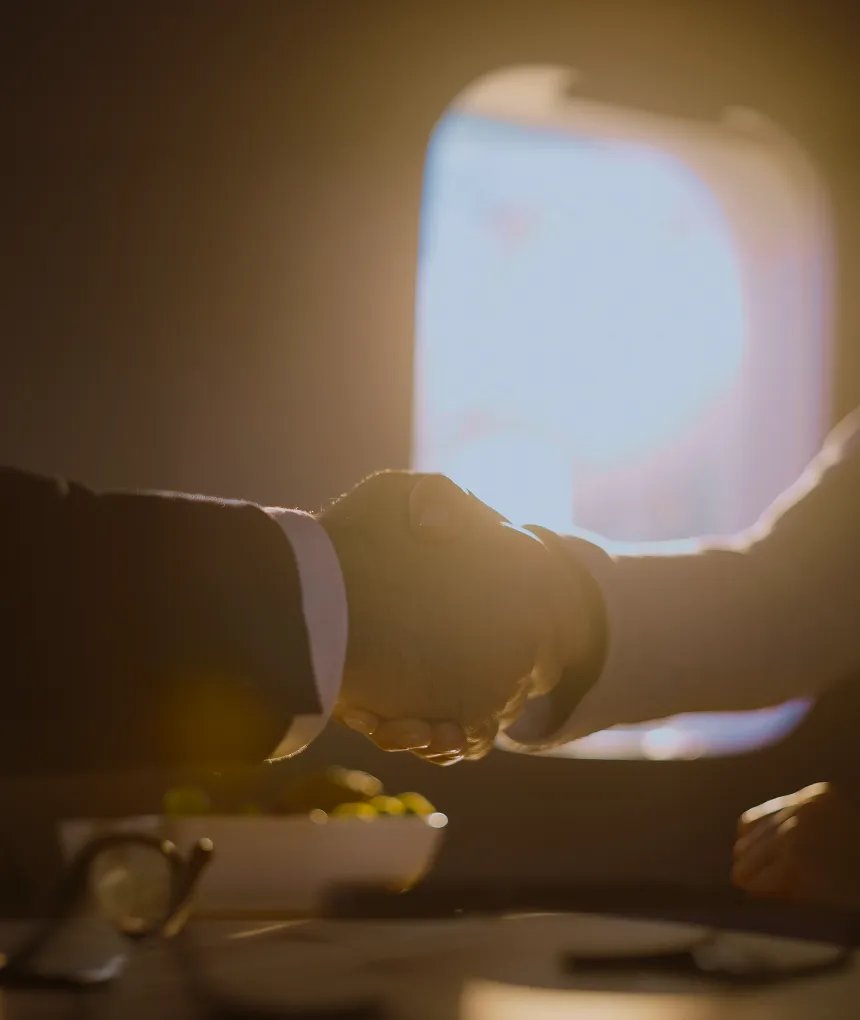 Two people shaking hands