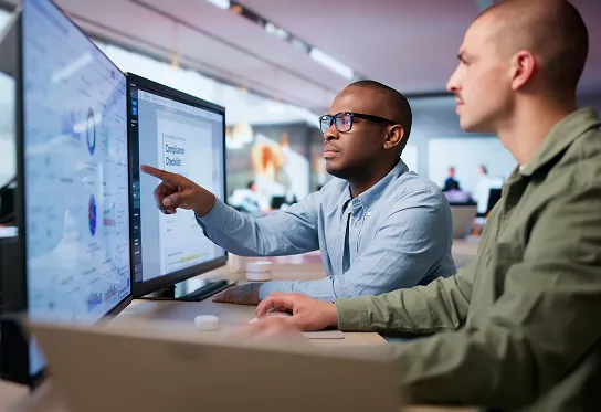 Two men in an office