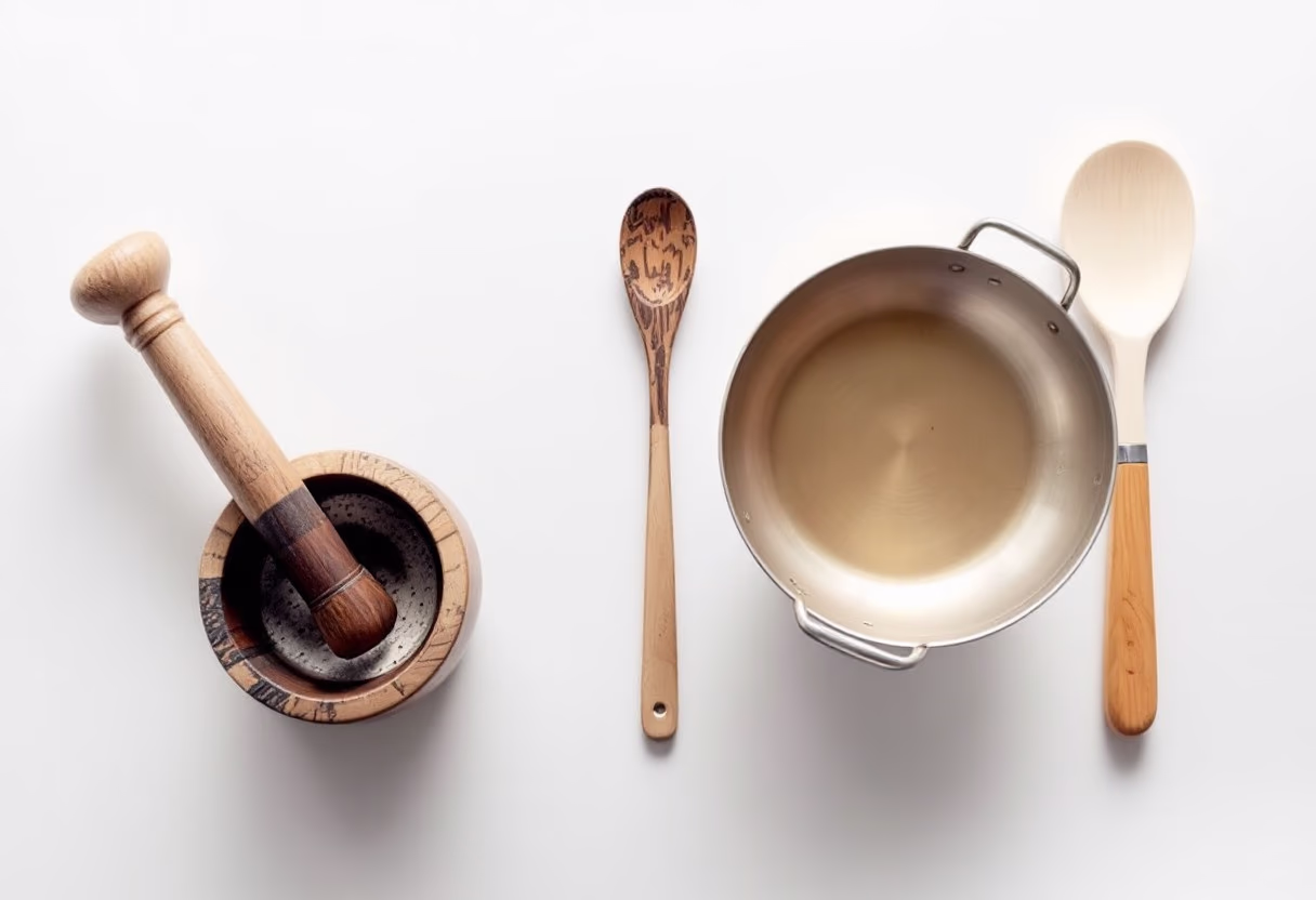 collection of traditional utensils