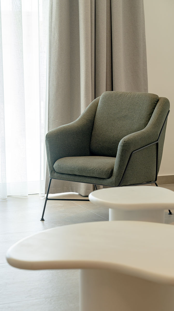 Armchair in room