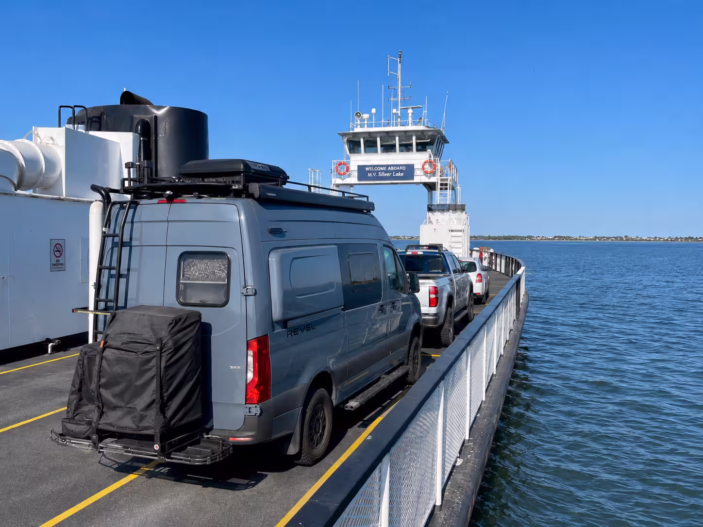 Camper van on the Hatteras to Ocracoke ferry