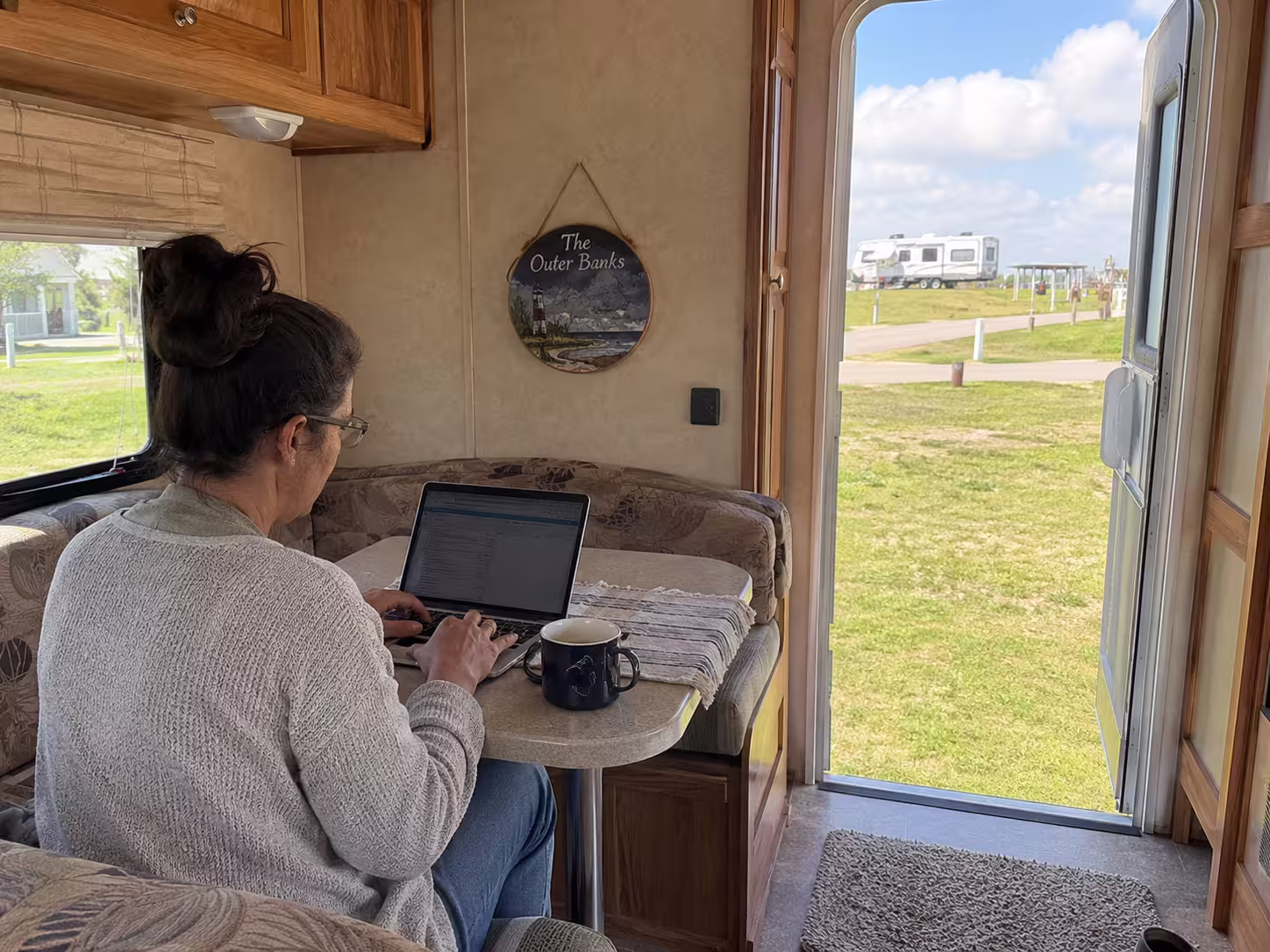 Renter living long term in an RV at an Outer Banks RV park