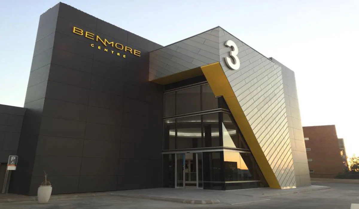 Benmore Centre exterior cladding, Sandton
