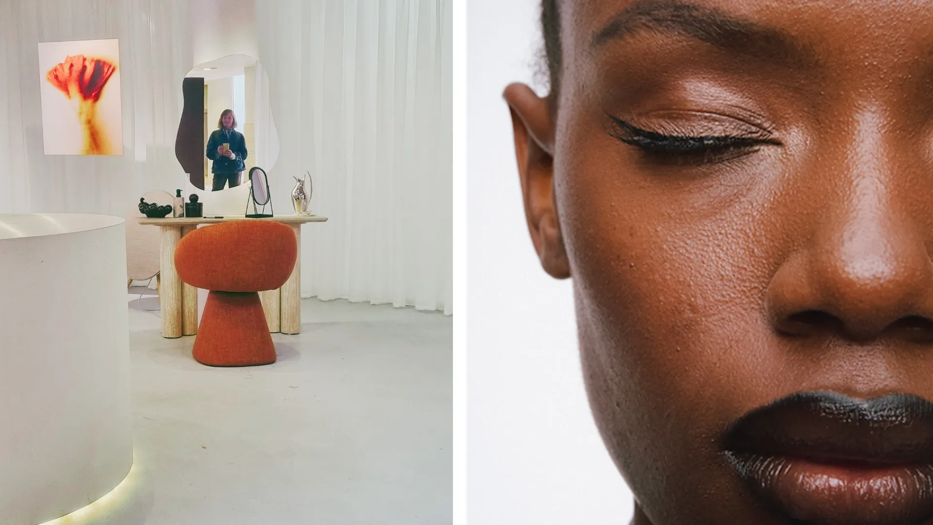 Denshe Beauty pop-up interior design detail