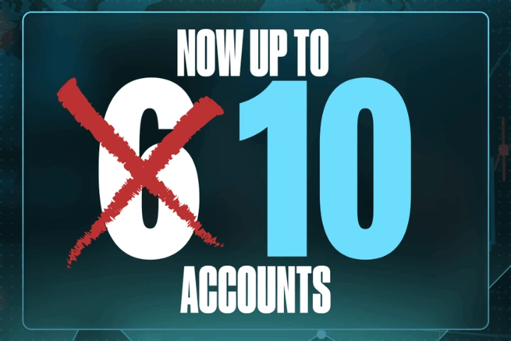Trade Up to 10 Accounts- with accounts starting at $45