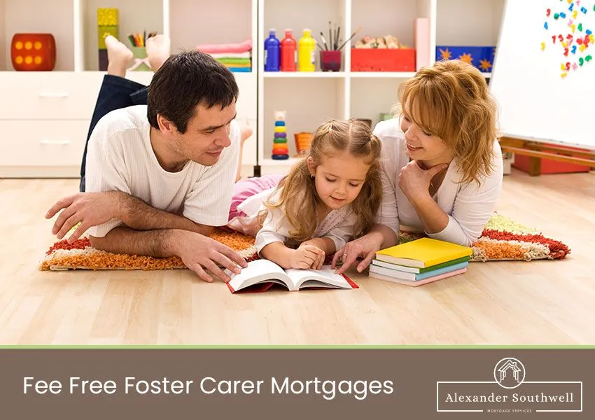 Foster carer family consulting with a fee-free mortgage adviser