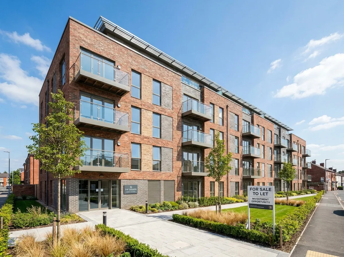 Modern UK apartment building of the type held in limited company buy to let portfolios