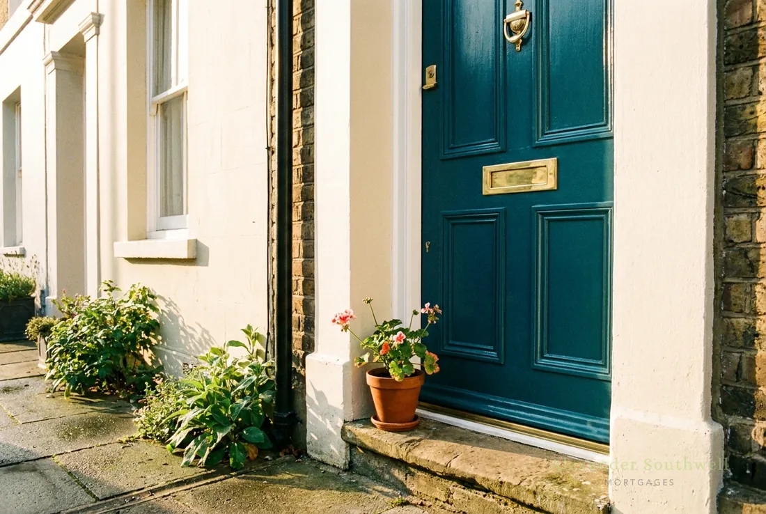 Front door in morning light, a fresh start with a mortgage after bankruptcy
