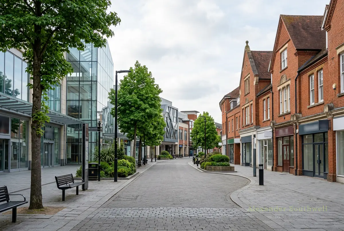 Basingstoke town centre, covered by our fee free mortgage brokers