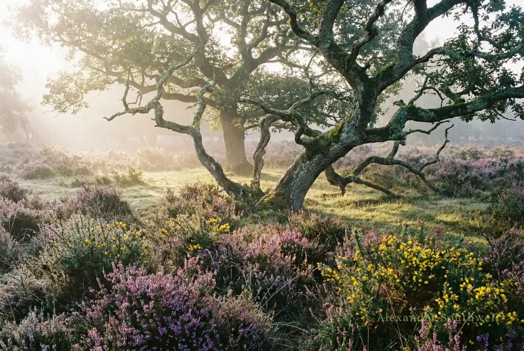 New Forest heathland with ponies grazing, covered by our fee free mortgage brokers