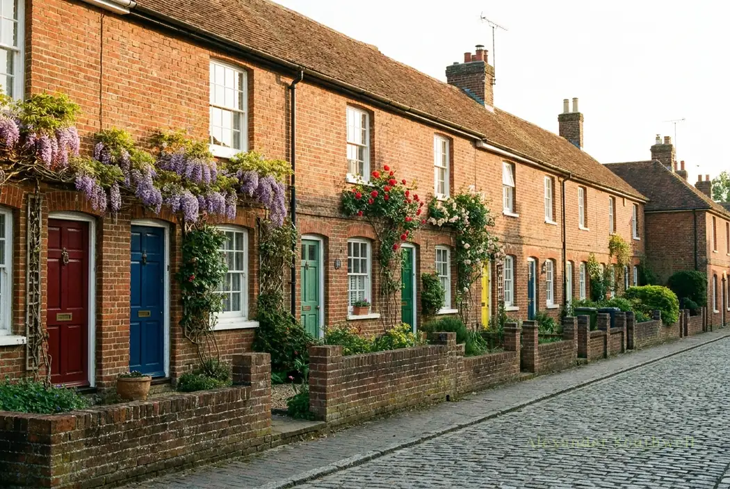 Period cottages on a Romsey residential street