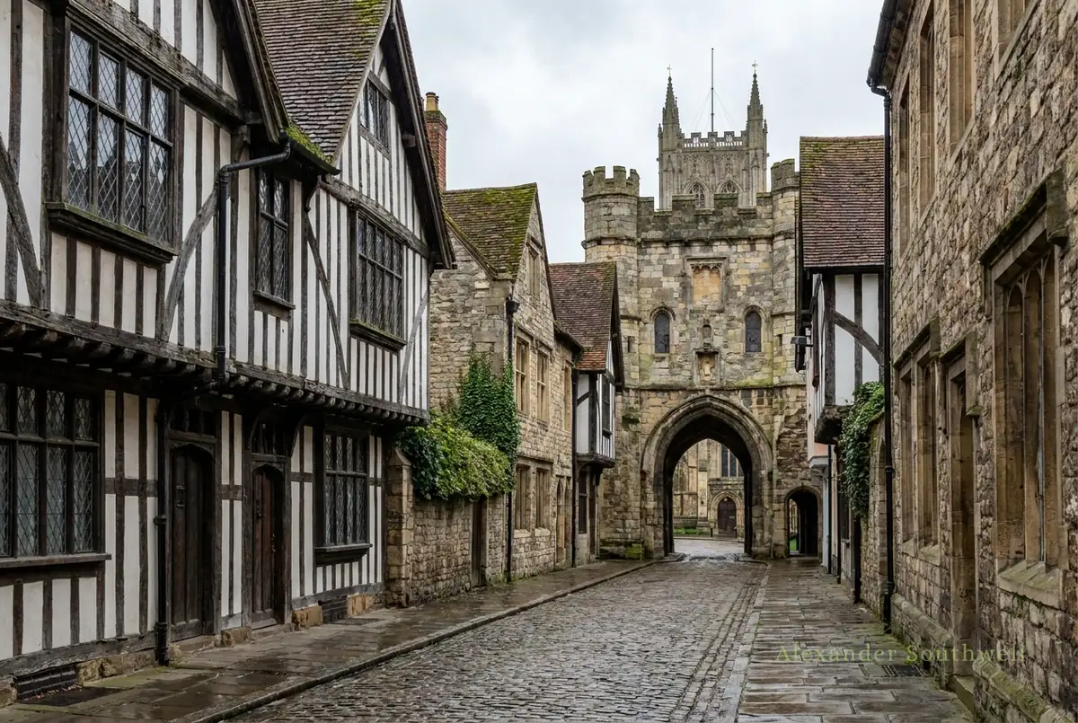 Period homes on a Salisbury residential street