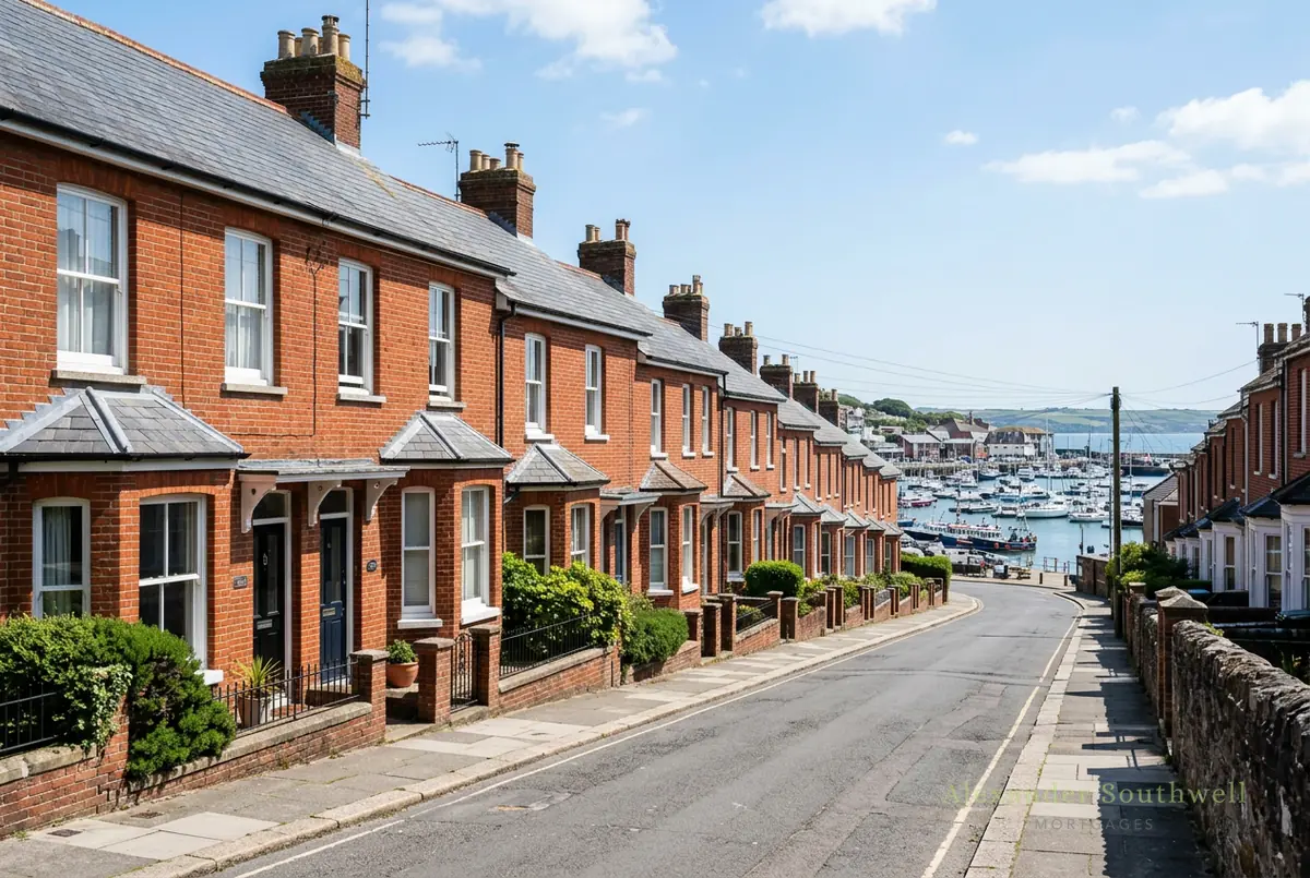Terraced homes on a Portsmouth residential street