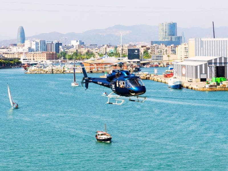 Helicopter over Barcelona
