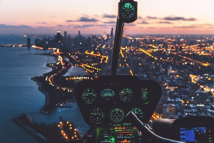 Helicopter over Barcelona