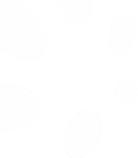 Black abstract shape with six elongated white ovals inside on a transparent background.