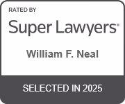 Badge indicating William F. Neal rated by Super Lawyers and selected in 2025.