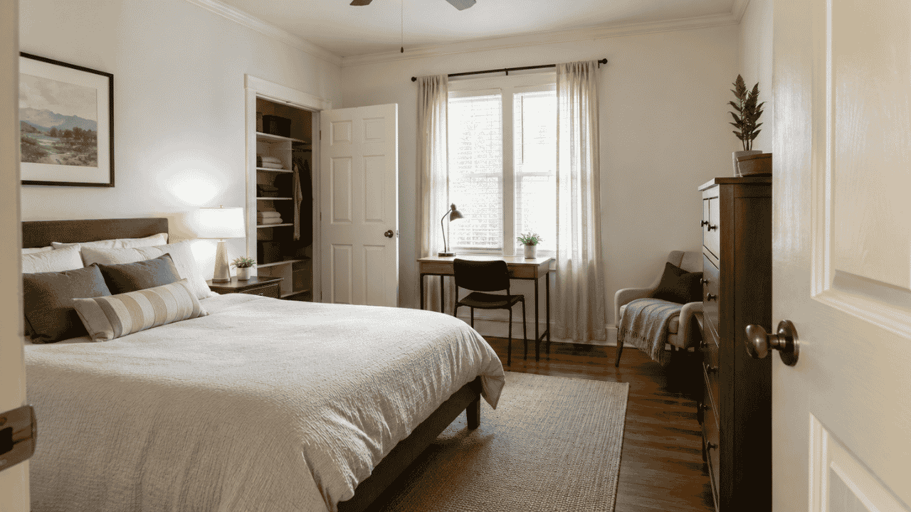 Furnished bedroom for rent in a shared house in Huntsville, Alabama