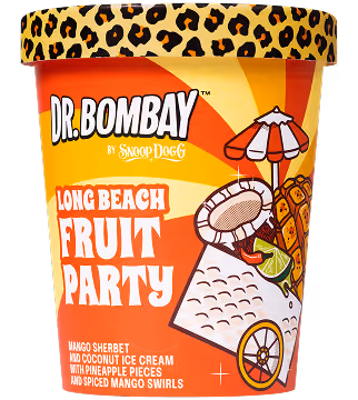 Pot de glace long beach fruit party ouvert