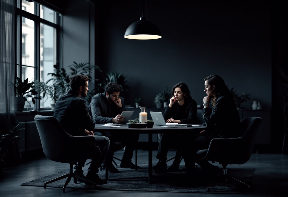 image of team discussion (for a hr tech)