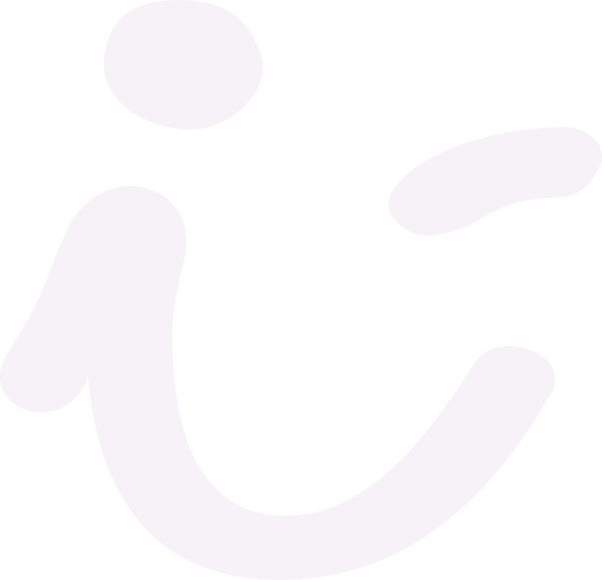 Abstract curved shapes in light purple on a black background, forming a playful, dynamic pattern.