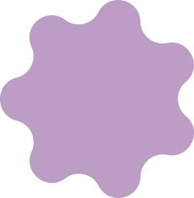 Purple eight-pointed star shape with rounded edges on a transparent background.