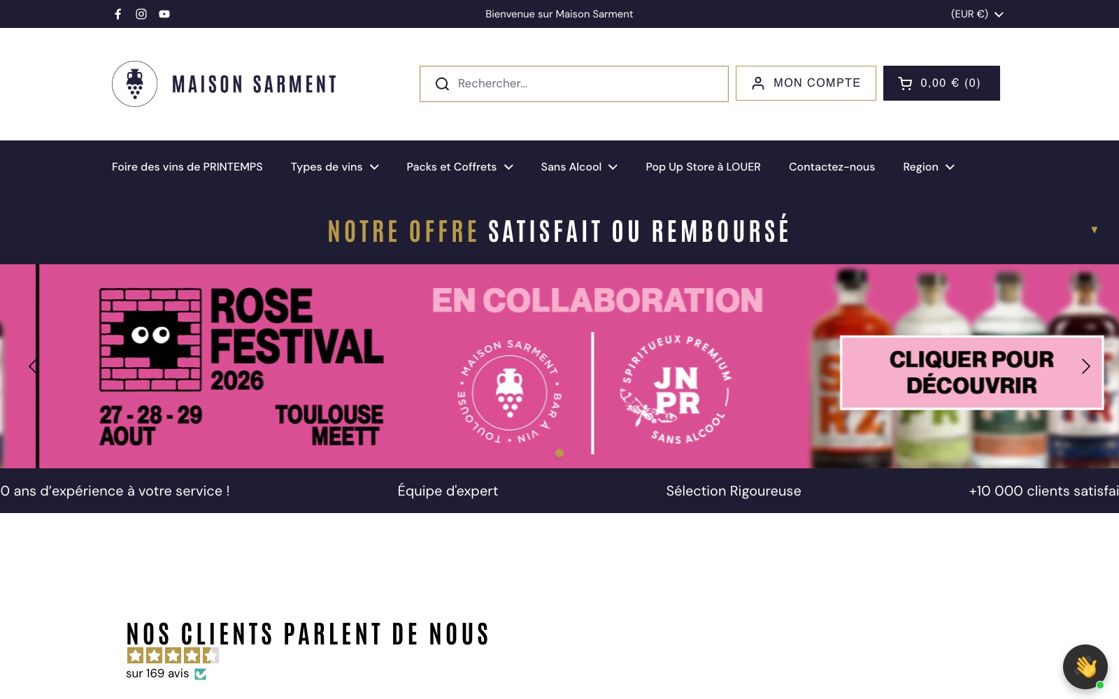 Maison Sarment — e-commerce Shopify personnalisé
