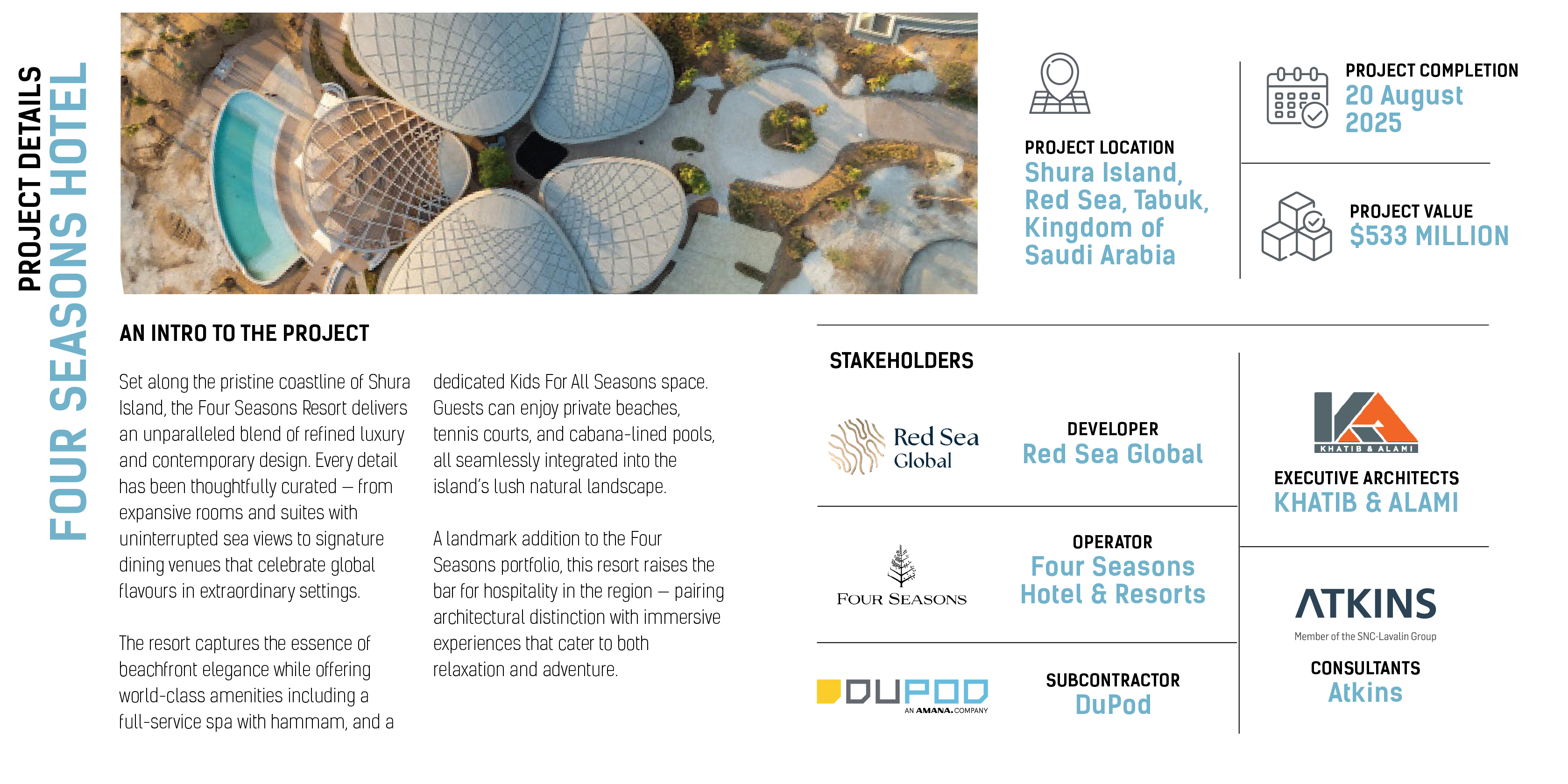 Project details — $533M, Red Sea Saudi Arabia