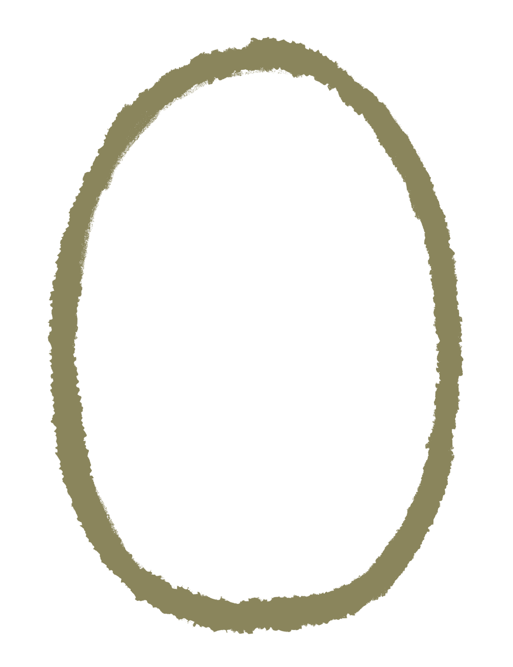 Illustration of a stylized brownish-beige egg shell.