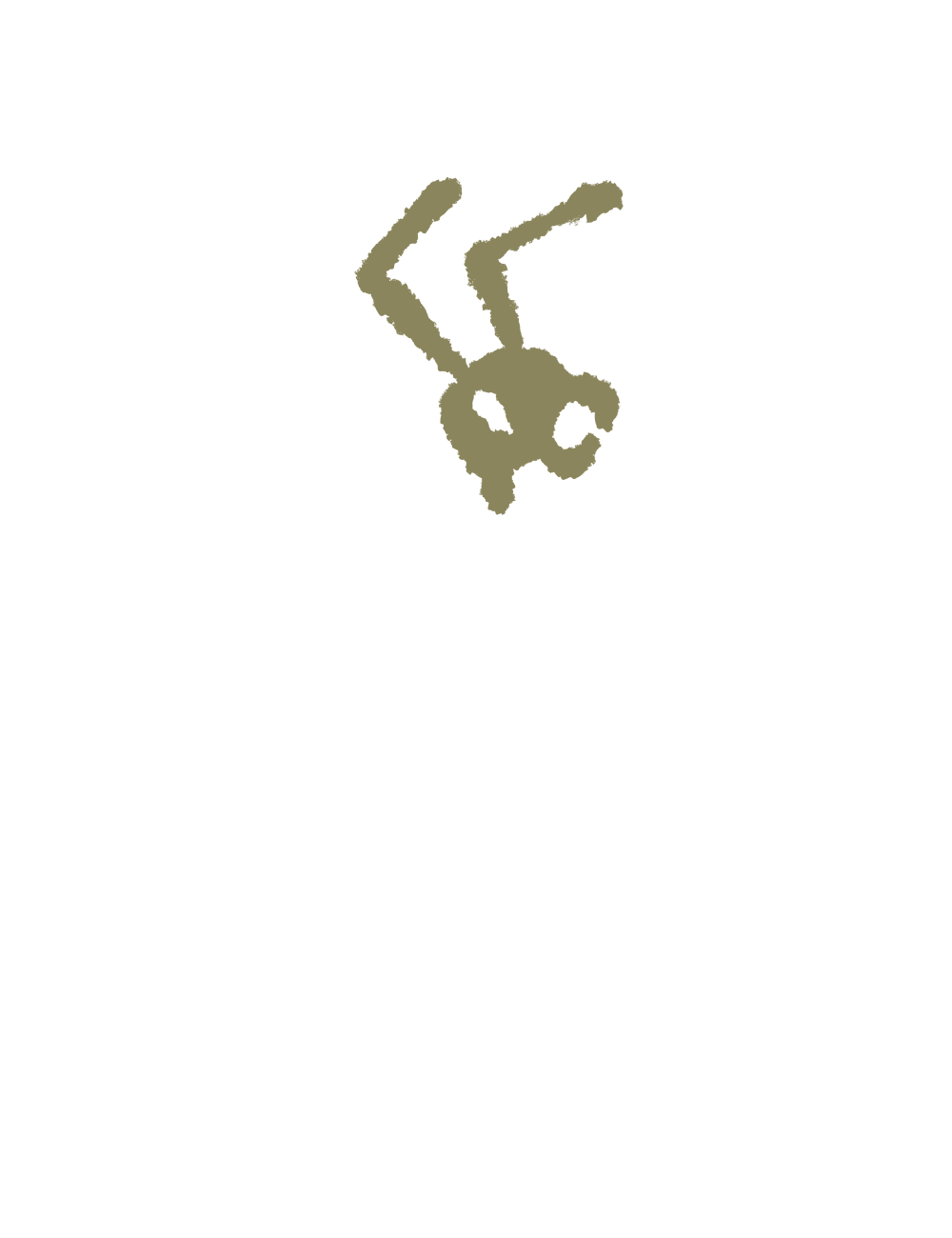 Illustration of a stylized brownish-beige head of ant.