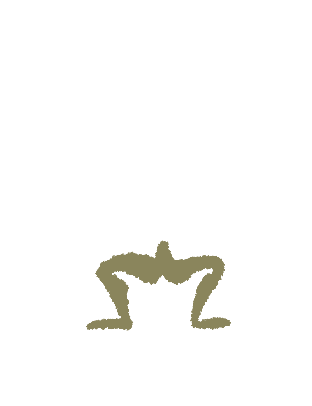 Illustration of a stylized brownish-beige legs of man.