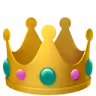 Couronne dorée avec des gemmes colorées, symbole royal.