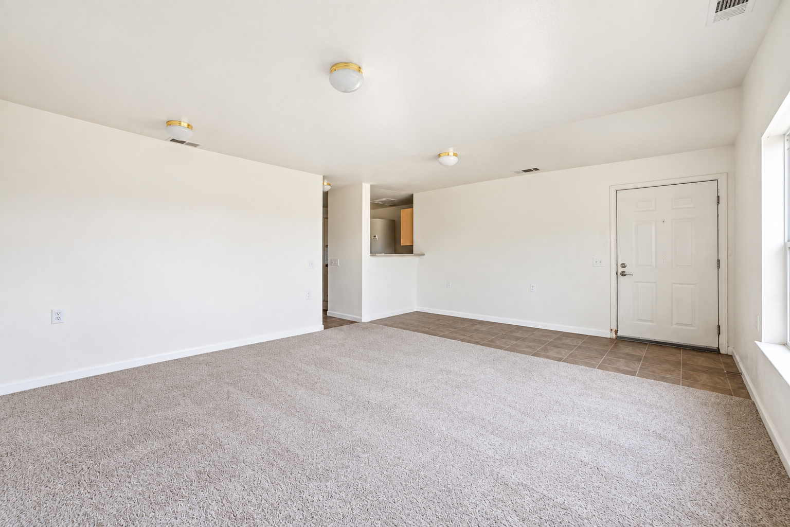 Living area unfurnished 