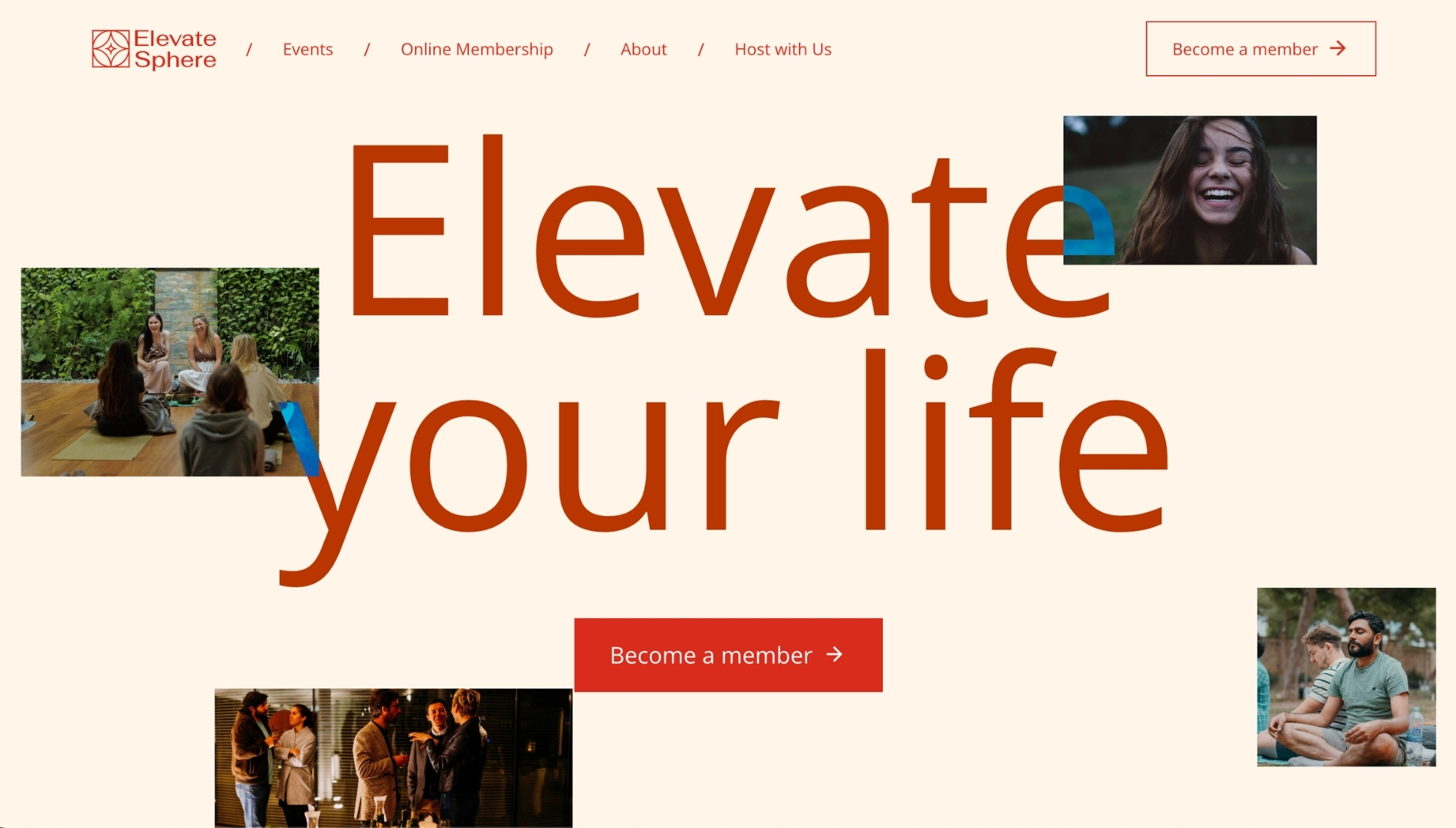 Screenshot of the project's website