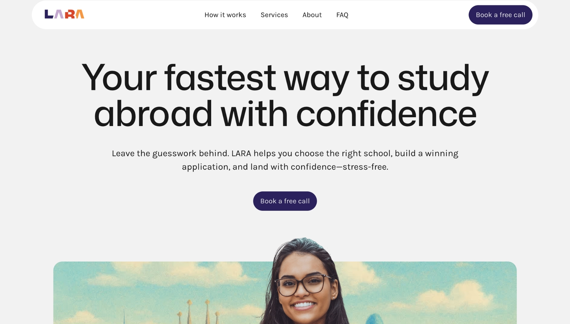 Screenshot of the project's website