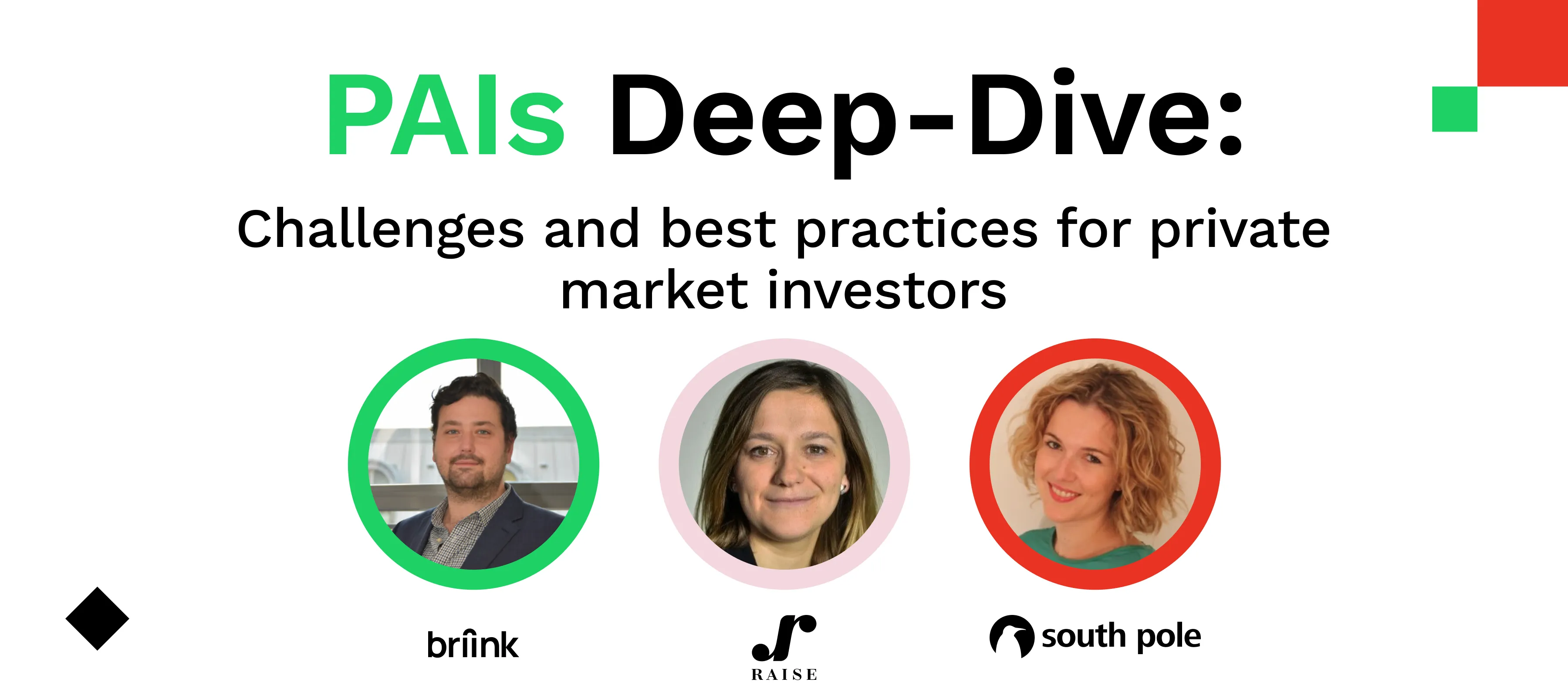 PAIs Deep-Dive: a webinar on challenges and best practices for private market investors