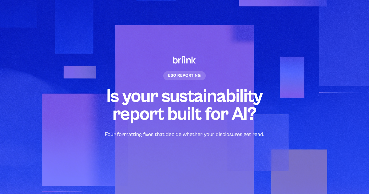 Is Your Sustainability Report Built for AI?