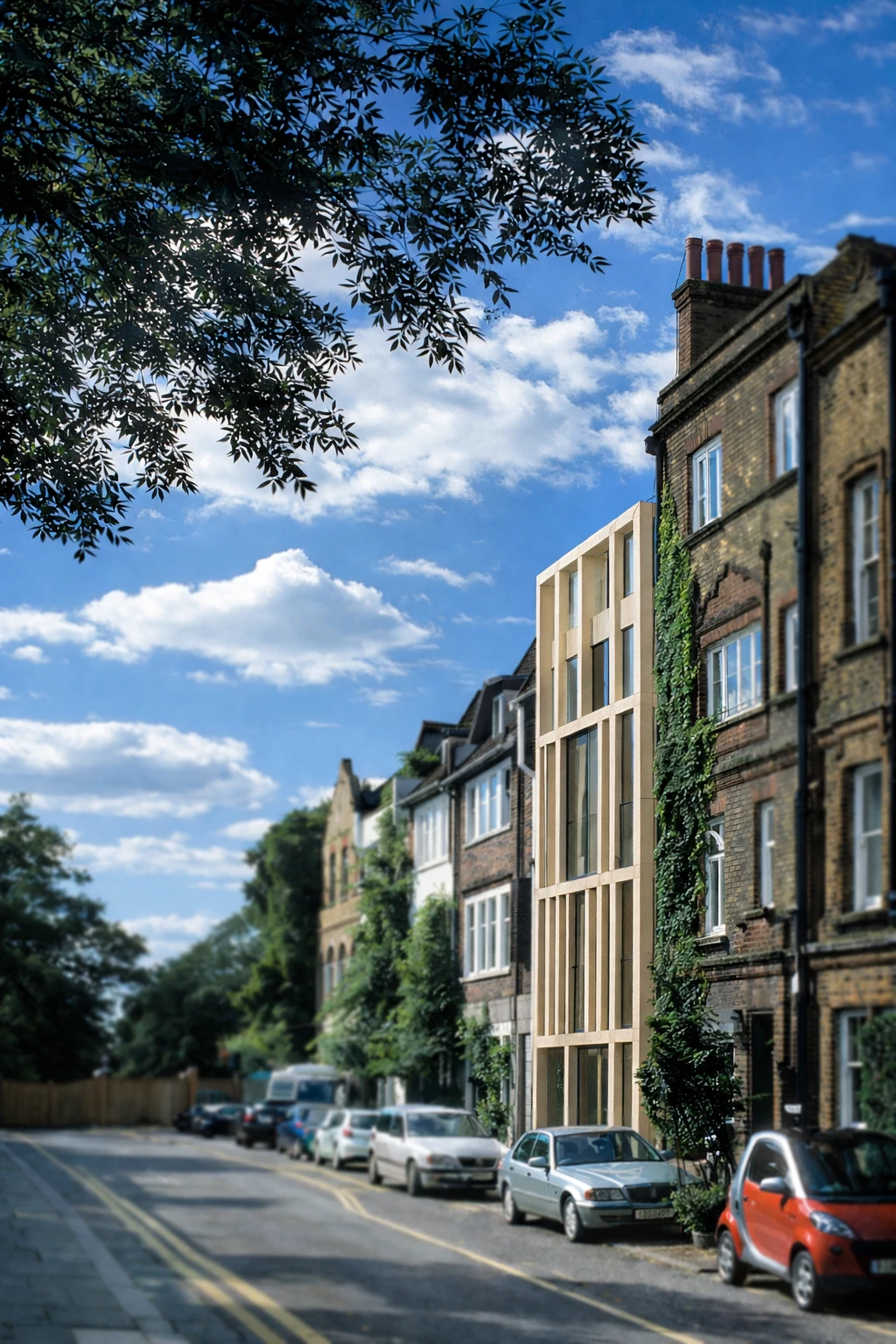 Facade study in the street scene.