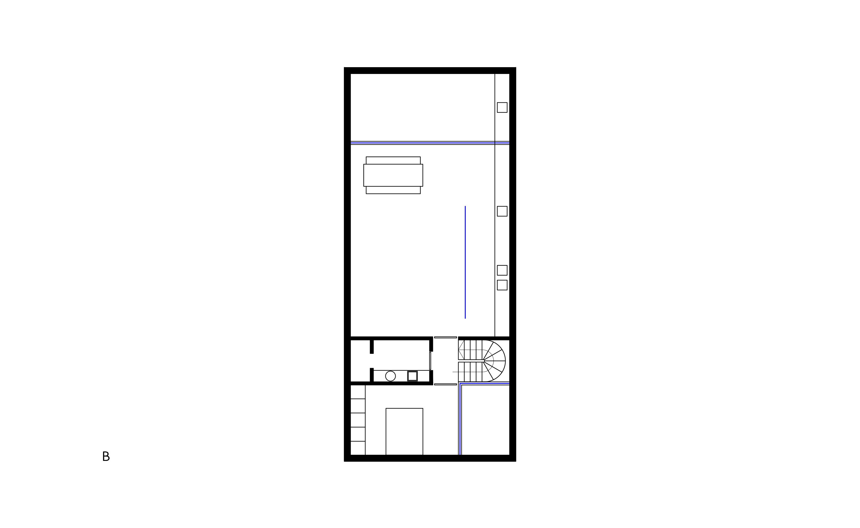 Basement Floor Plan with 2 sunken courtyards.