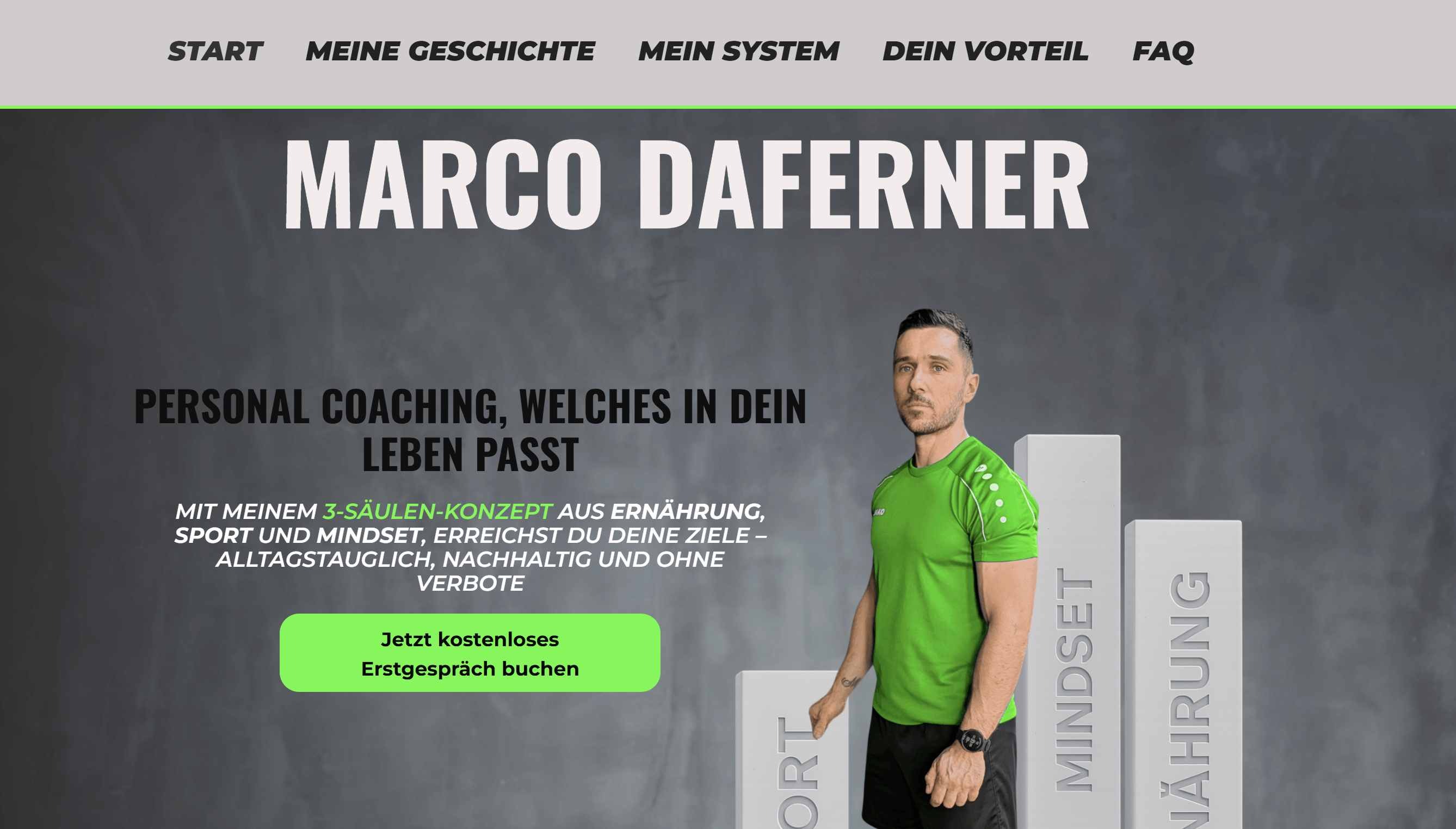 Website-Referenz für Unternehmensberater Marco Daferner